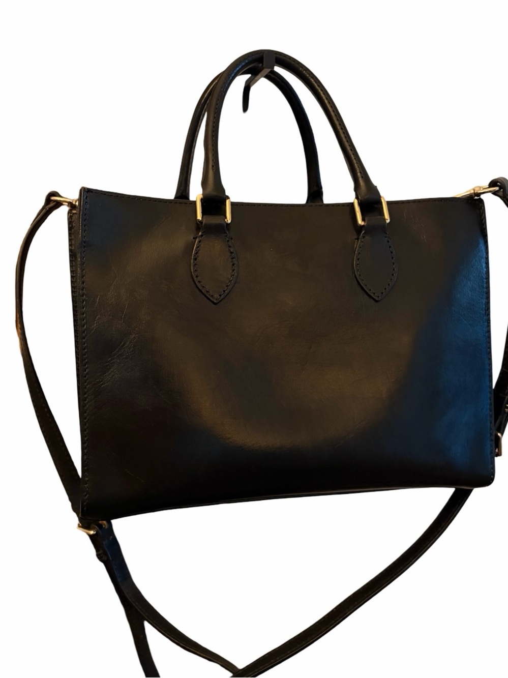 Dooney & Bourke Belmar Jenine 30  North South Black Leather Handle Crossbody Bag - Picture 13 of 17